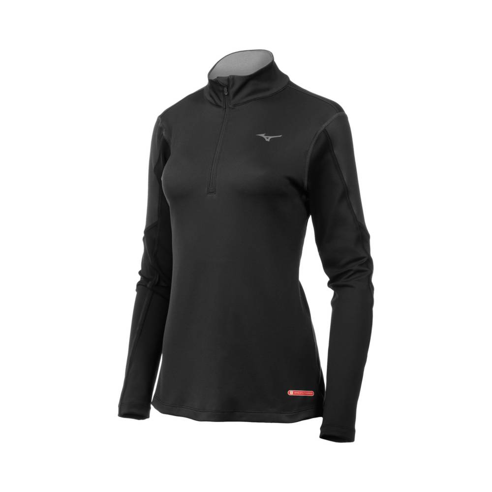 Mizuno Women's Breath Thermo® Half Zip Base Layer Black (422019-RYF)